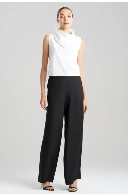 Techno Poplin Crop Funnel Top by Natori