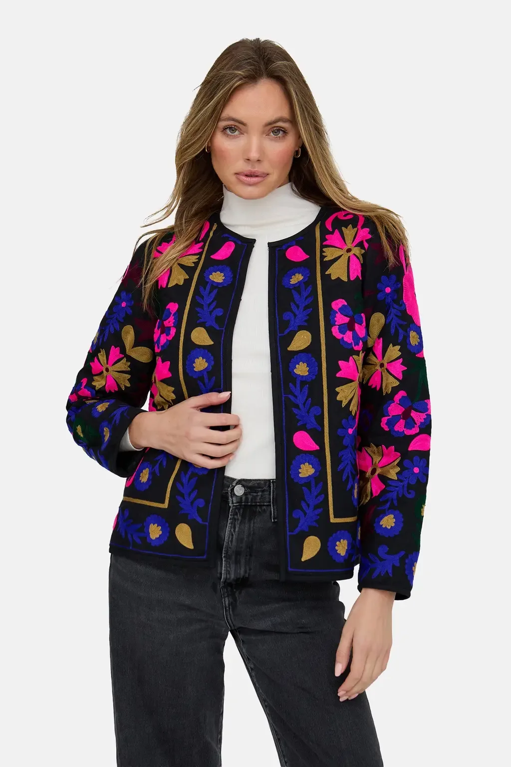 Halen Quilted Embroidered Jacket