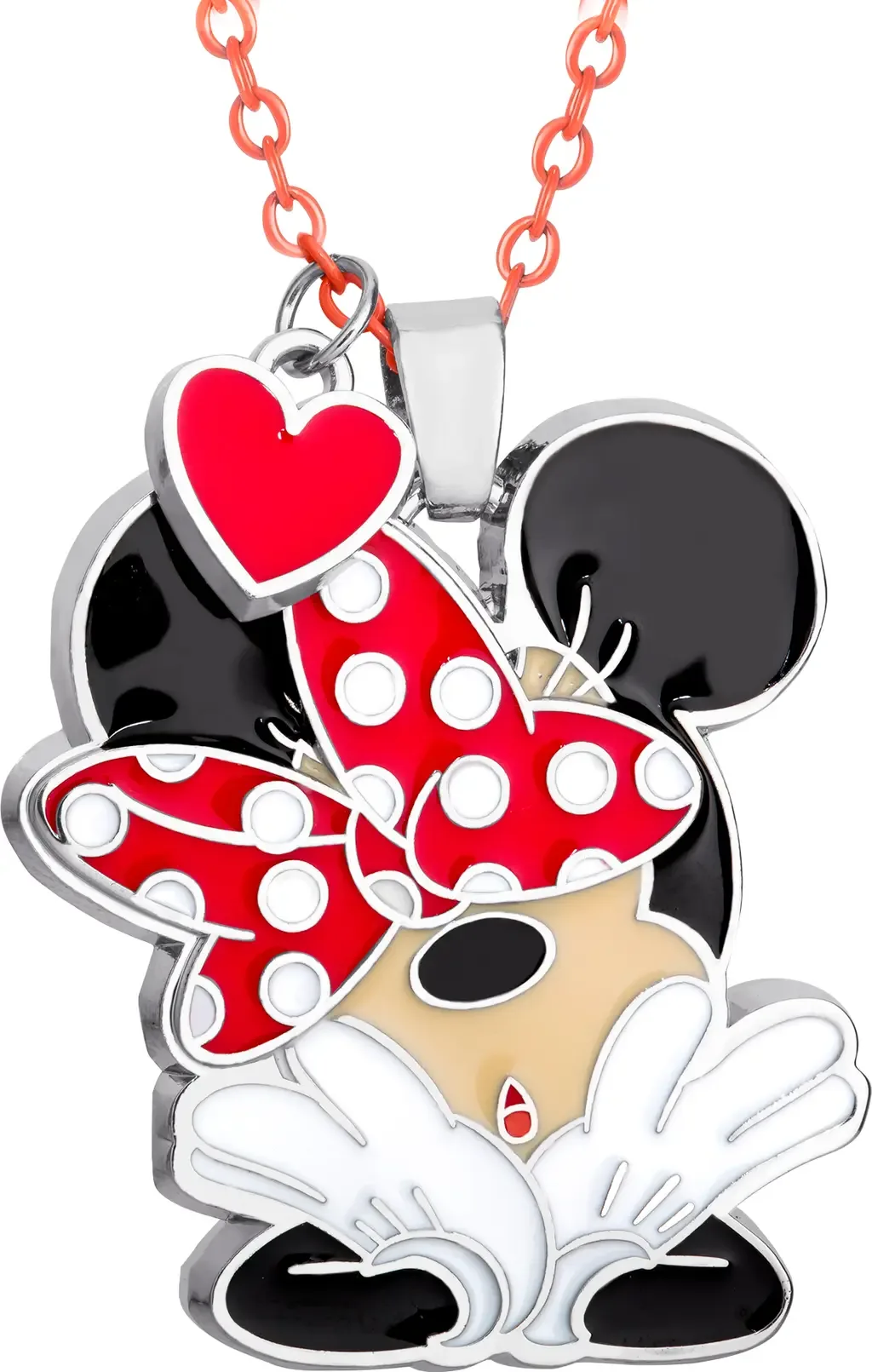 Minnie Mouse and Mickey Heart Necklace by Disney