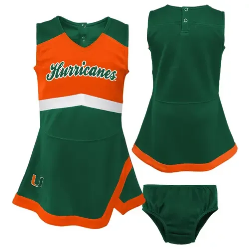 Miami Hurricanes Cheer Captain Dress & Bloomers Two-Piece Set by Outerstuff