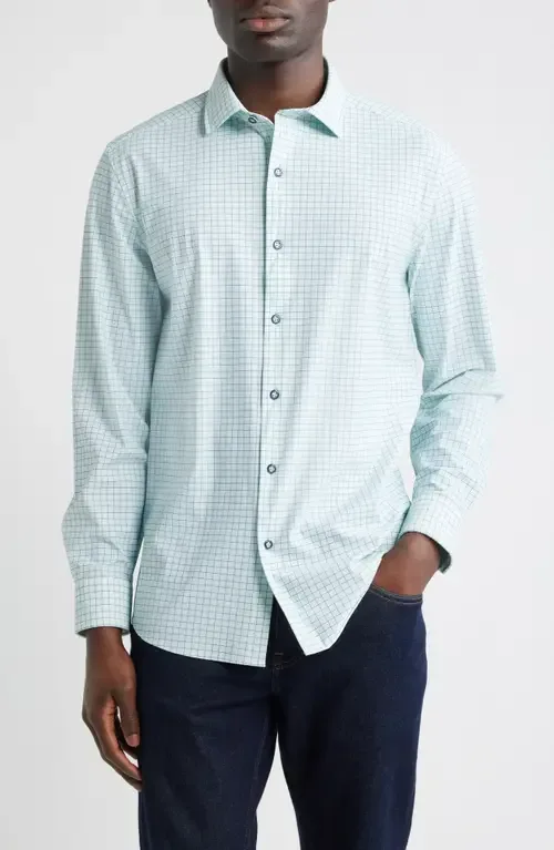 XC Motion Performance Knit Button-Up Shirt by Johnston & Murphy