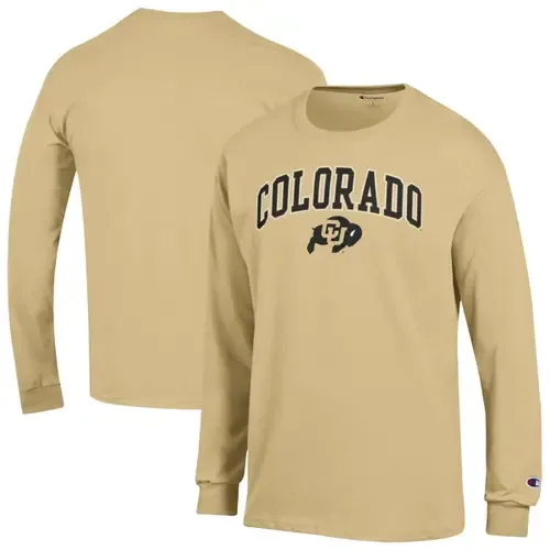 Champion Gold Colorado Buffaloes Arch Over Logo Long Sleeve T-Shirt