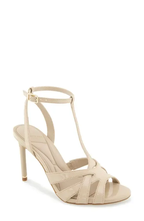 Liona Embossed T-Strap Sandal by Kenneth Cole