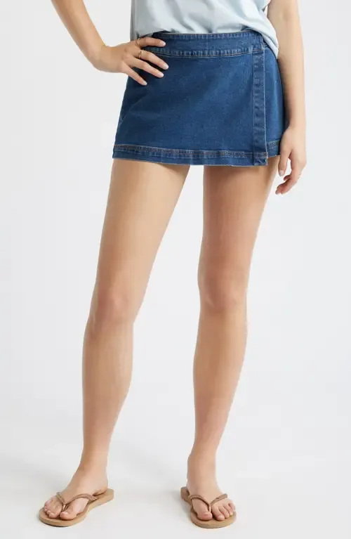 Low Rise Wrap Denim Skirt by BP.