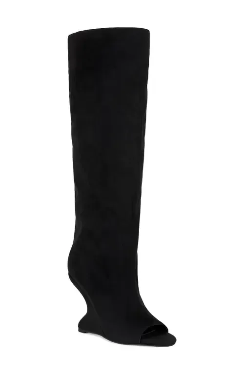 Vincent Peep Toe Wedge Boot by AZALEA WANG