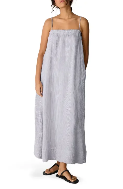 Stripe Organic Cotton Gauze Maxi Dress by Eileen Fisher