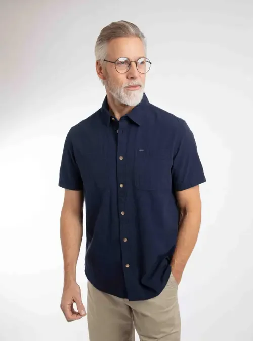 Hinton Textured Crepe Shirt by Weird Fish
