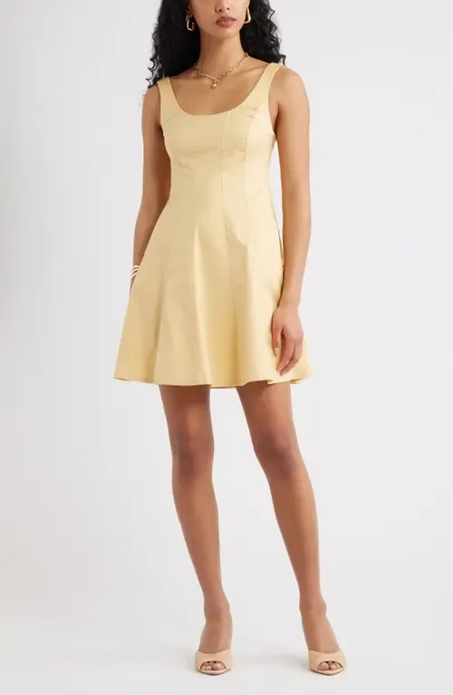 Seam Fit & Flare Poplin Minidress by Open Edit