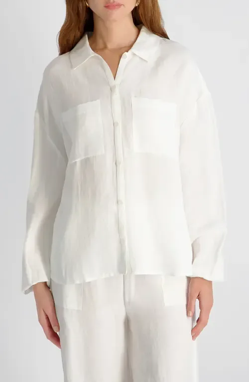 Cooper Blouson Sleeve Button-Up Shirt by French Connection