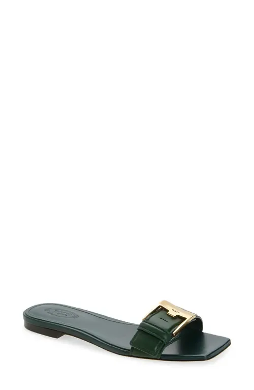 Buckle Slide Sandal by Tod's