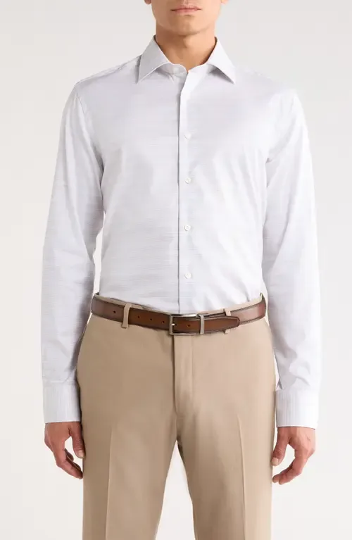 Plaid Cotton Dress Shirt by Jack Victor