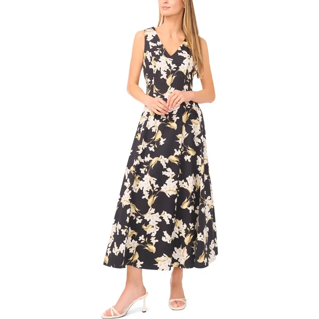 Elana Floral Cotton Midi Dress