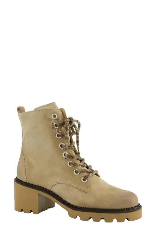 Ellen Combat Boot in Grain Soft Suede