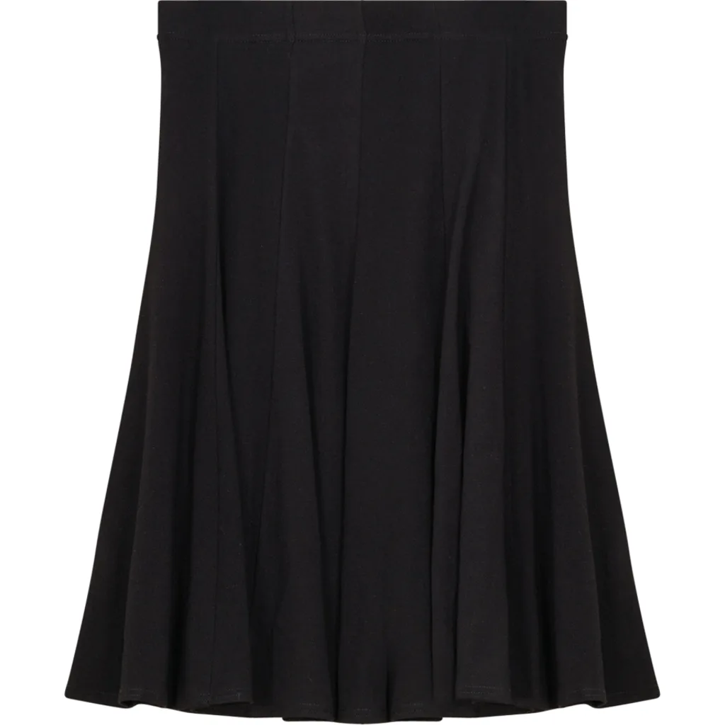 Rib Knit Elastic Waist Wide Hem Godet Skirt by Diciannove
