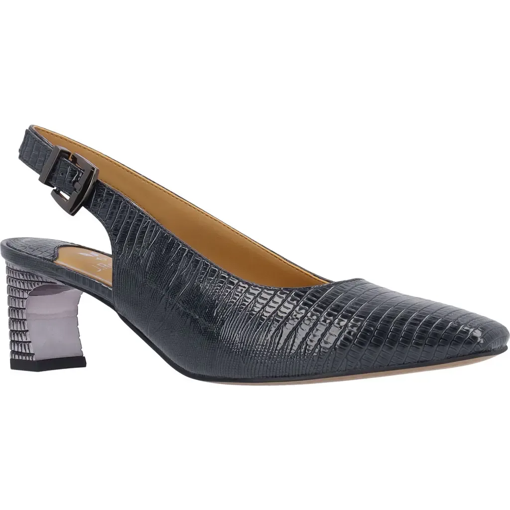 Hadyn Lizard Embossed Slingback Pump by J. Reneé