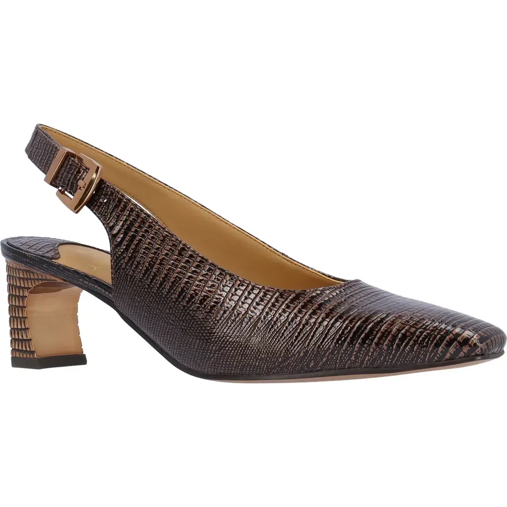 Hadyn Lizard Embossed Slingback Pump