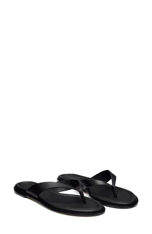 Jessie Flip Flop in Black Leather
