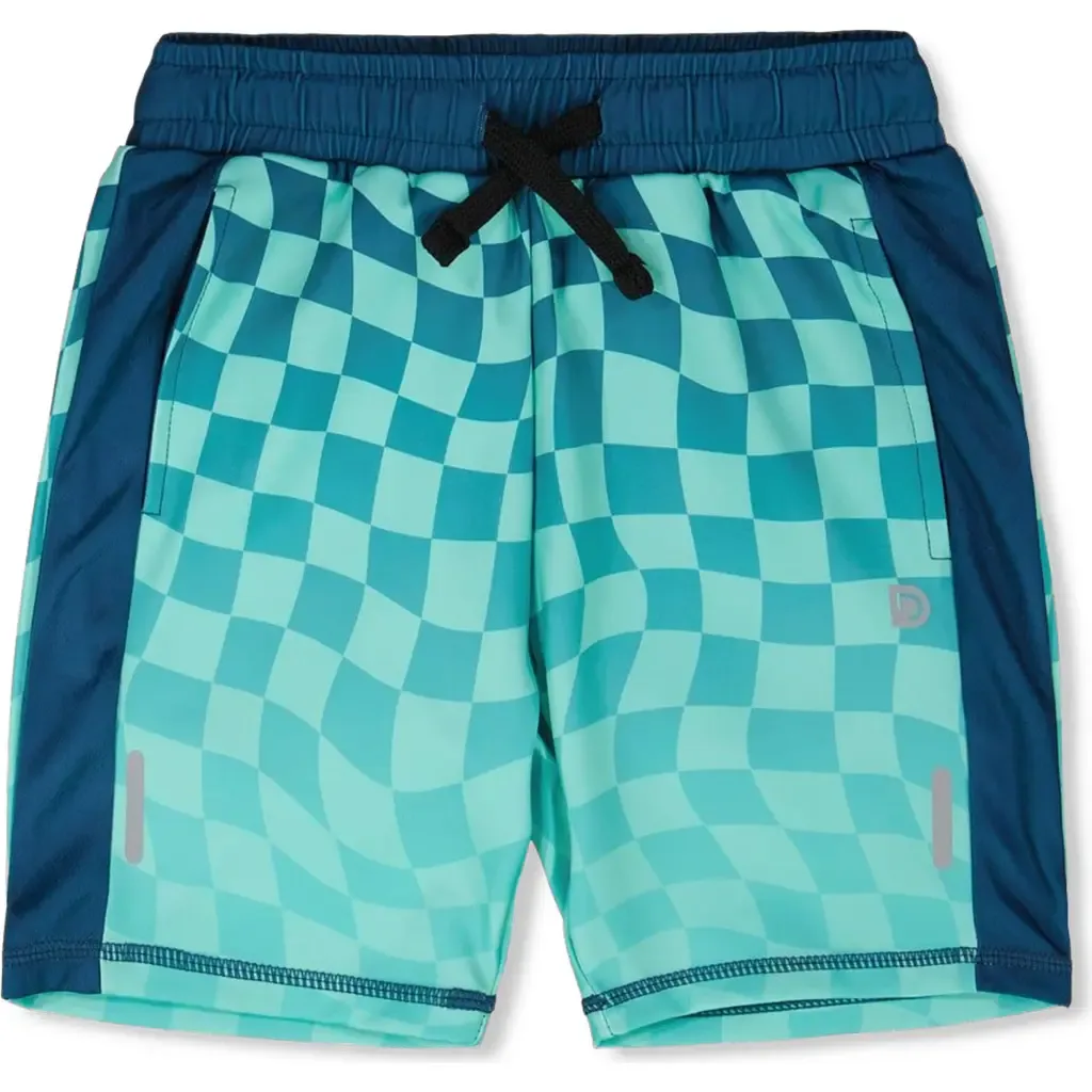 Athletic Shorts Checkerboard in Recycled Polyester by Deux par Deux