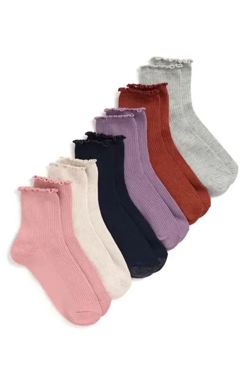 6-Pack Lettuce Edge Crew Socks by Capelli New York