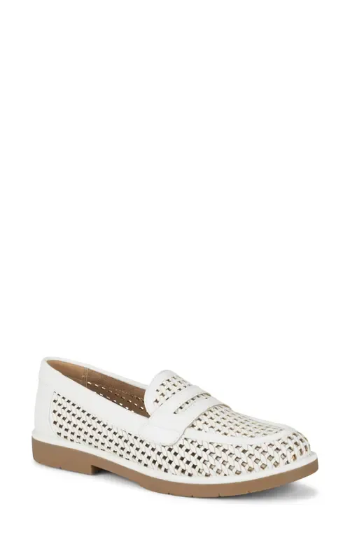 Calli Woven Faux Leather Loafer