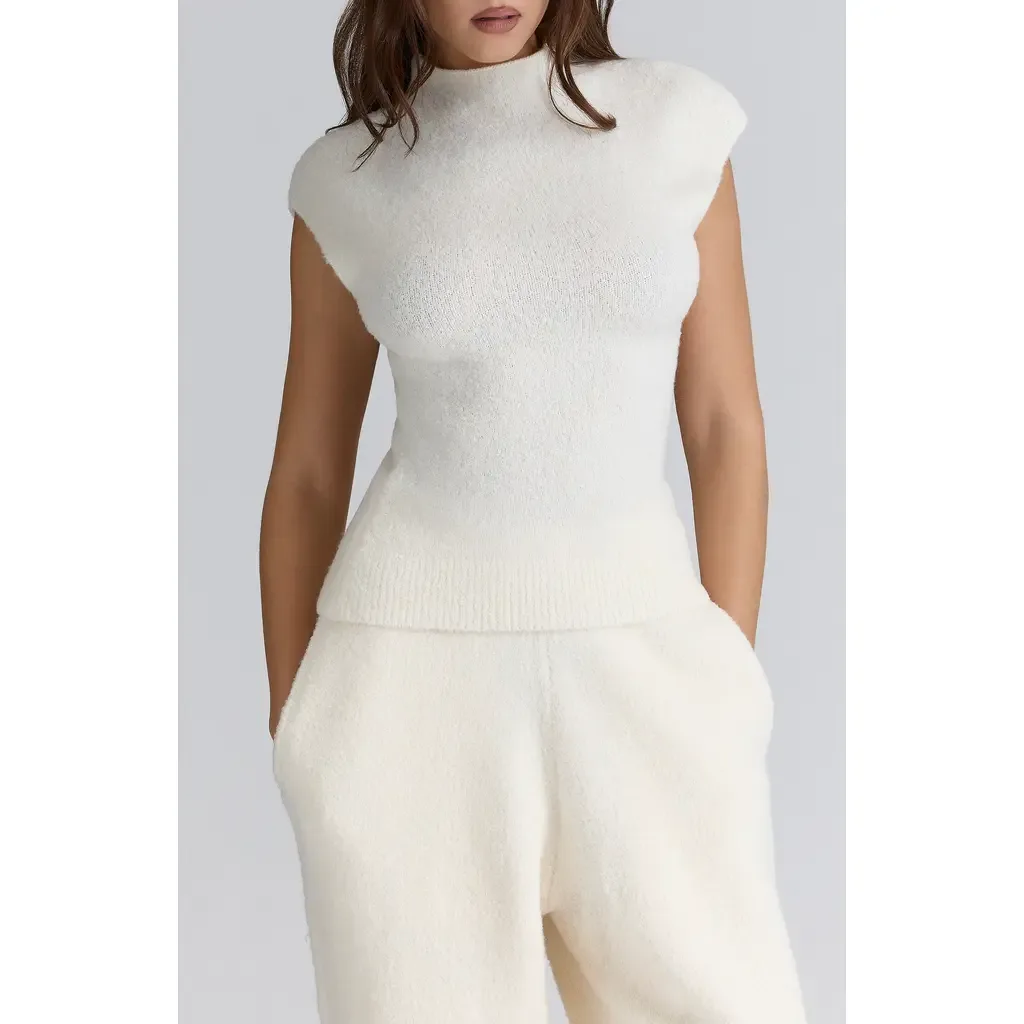 Caia Fluffy Knit Top by HOUSE OF CB