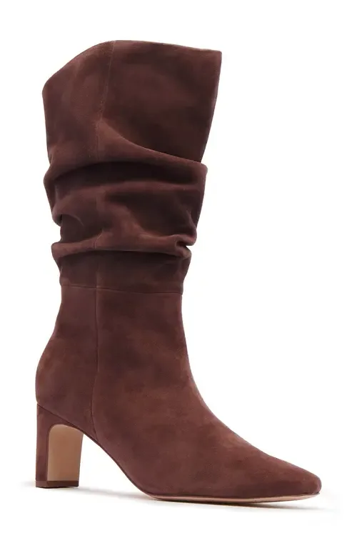 Clarkson Knee High Boot in Milk Chocolate Suede by FRANKIE4