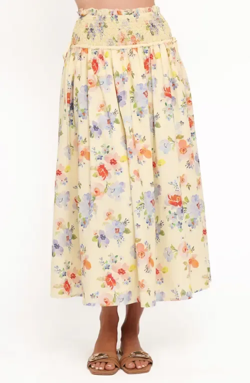 Saskia Floral Print Maxi Skirt