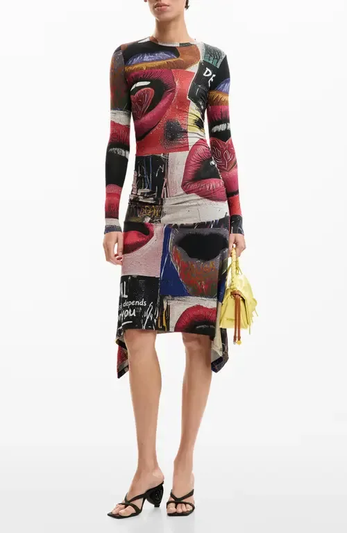 Printed Long Sleeve Dress by Desigual