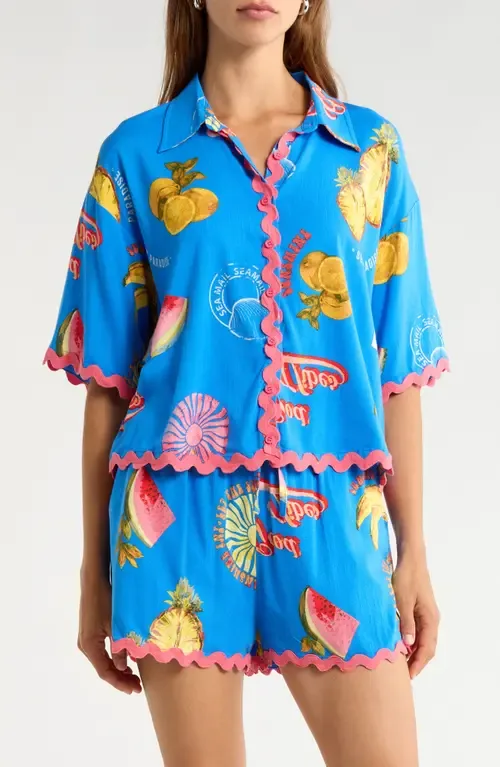 Maury Postcard Marnie Button-Up Shirt by SUGARLIPS