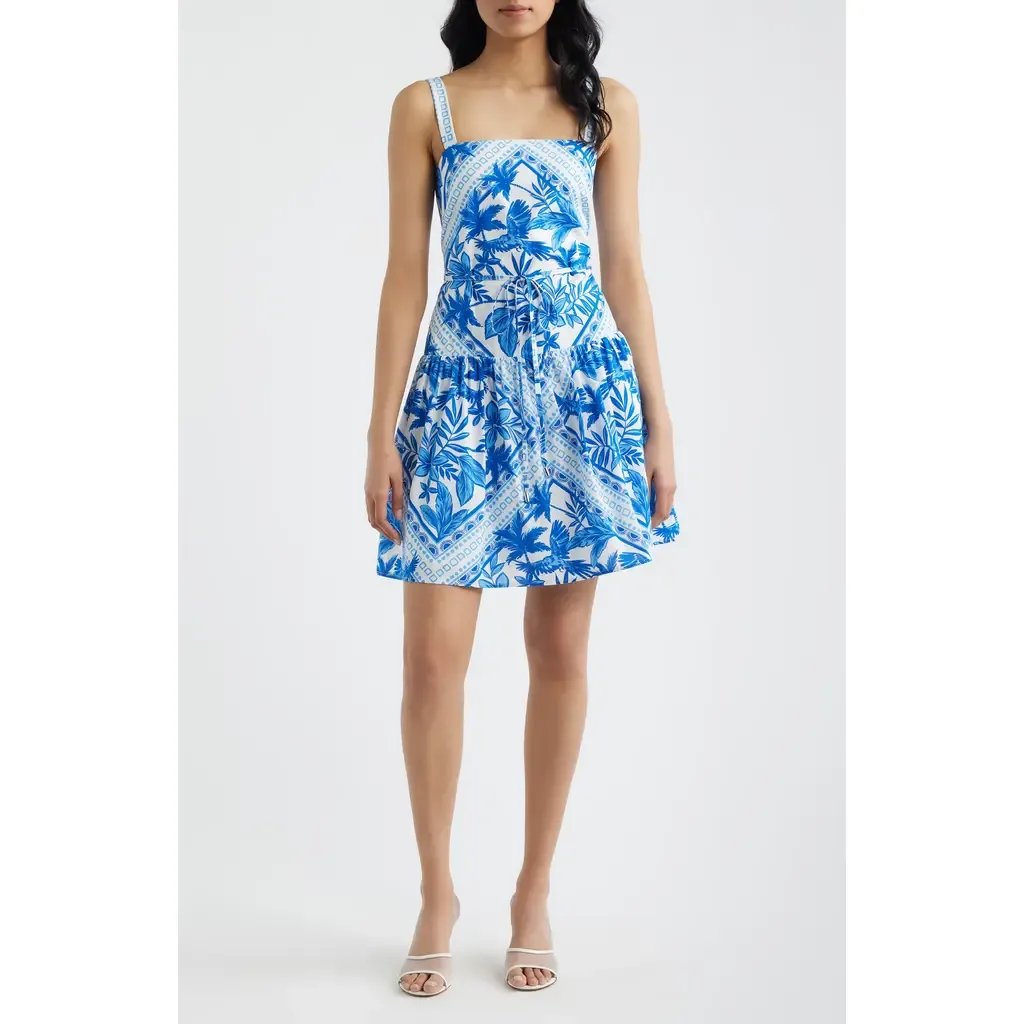 Mixed Print Cotton Minidress by Julia Jordan