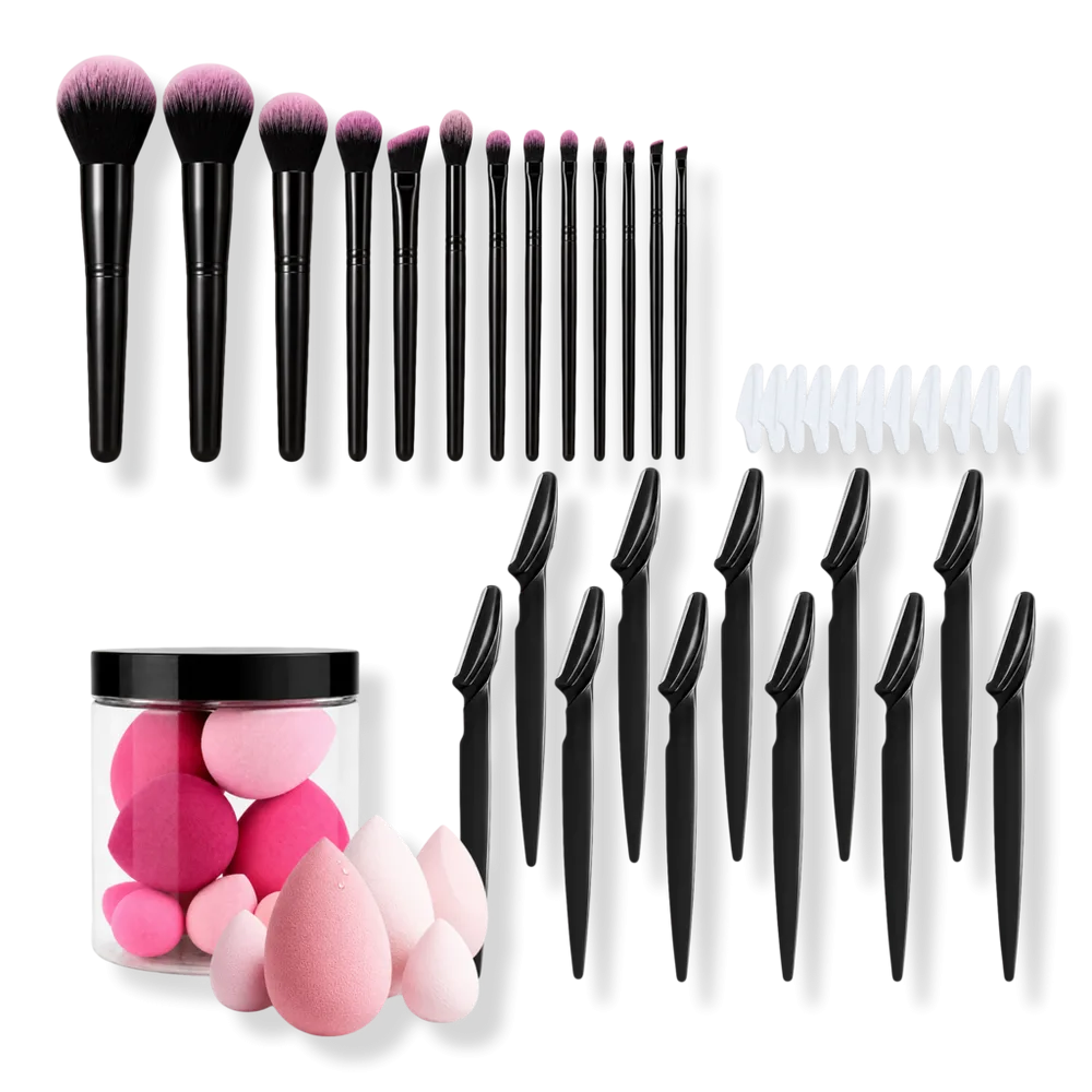 44-Piece Professional Makeup Brush Set by CosmoGlo