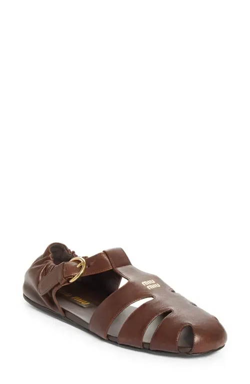 Ruches Fisherman Sandal by Miu Miu