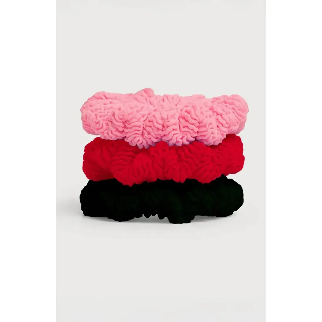 Crinkle Hair Scrunchie 3 Piece Set by Limeapple