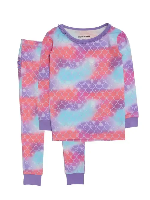 Modal Blend Ruffle Long Sleeve Pajama Set, Signature Rear Ruffles by Softsnooze