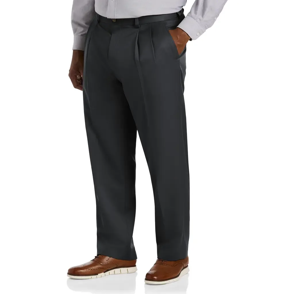 Pleated Microfiber Dress Pants by B+T Essentials