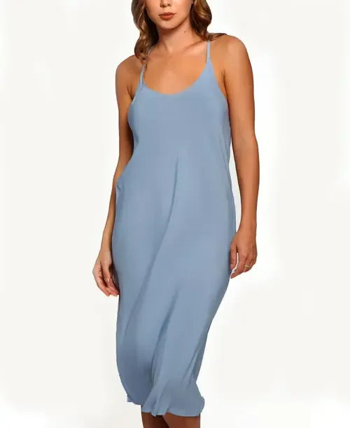 Soft Rayon Crisscross Back Chemise by iCollection