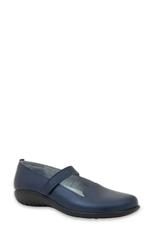Purini Mary Jane Flat in Polar Sea Leather by Naot
