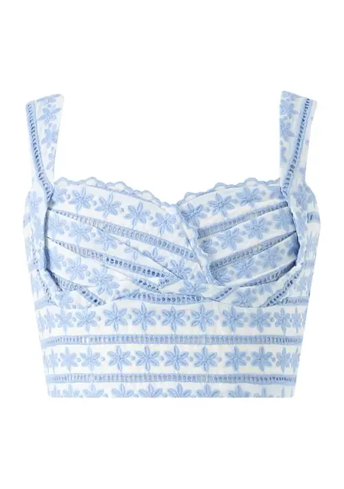 Odessa Frill Embroidered Top by Marlo Kids