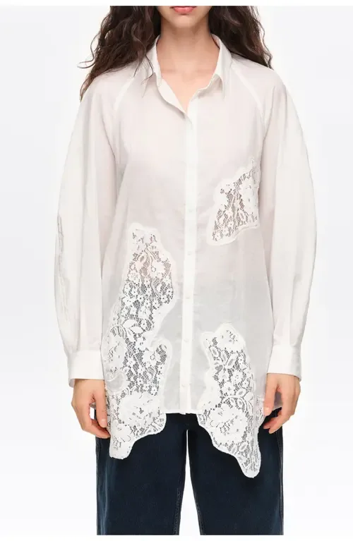 Lace Hem T-Shirt by BIMBA Y LOLA