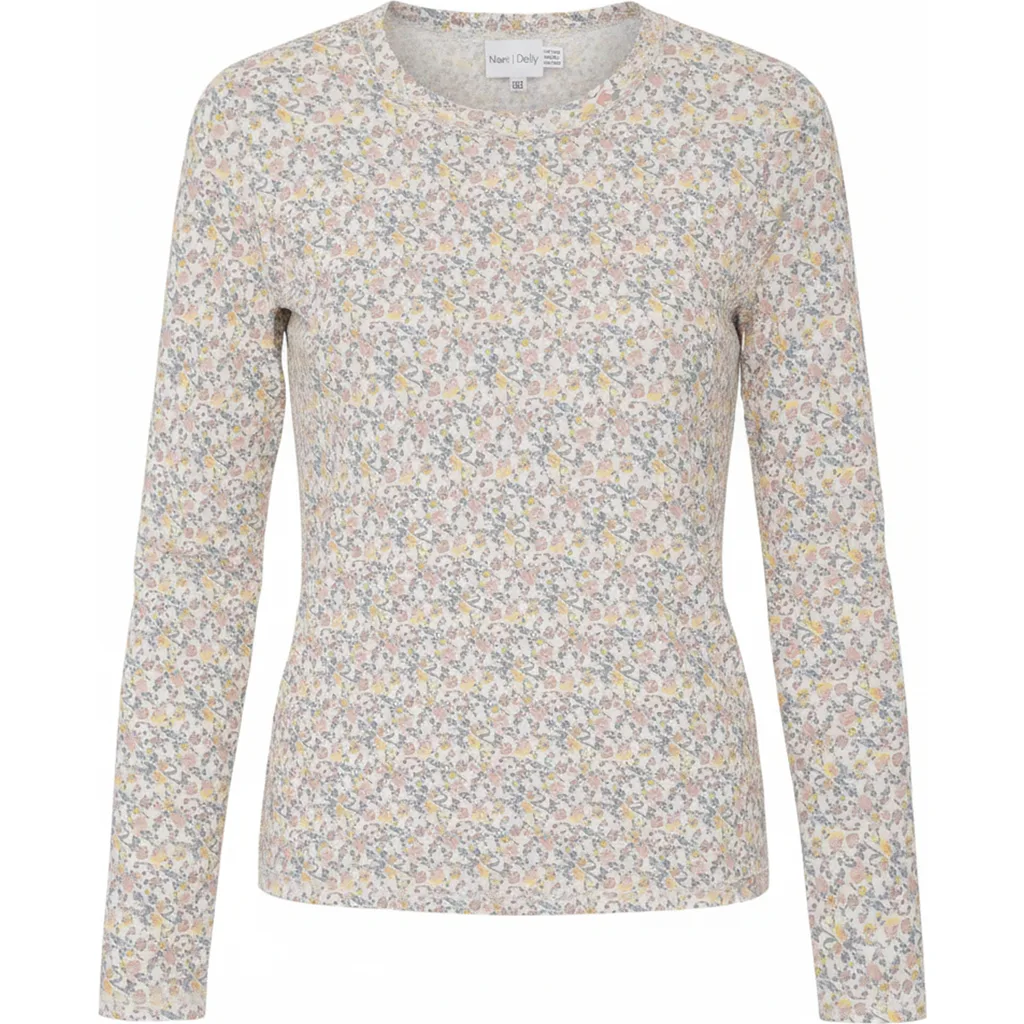 Soft Knit Long Sleeve Raw Edge T-Shirt by Noni Daily