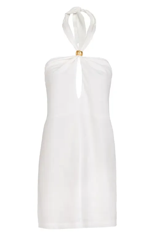 Aster Halter Linen Blend Cover-Up Dress by ViX Paula Hermanny