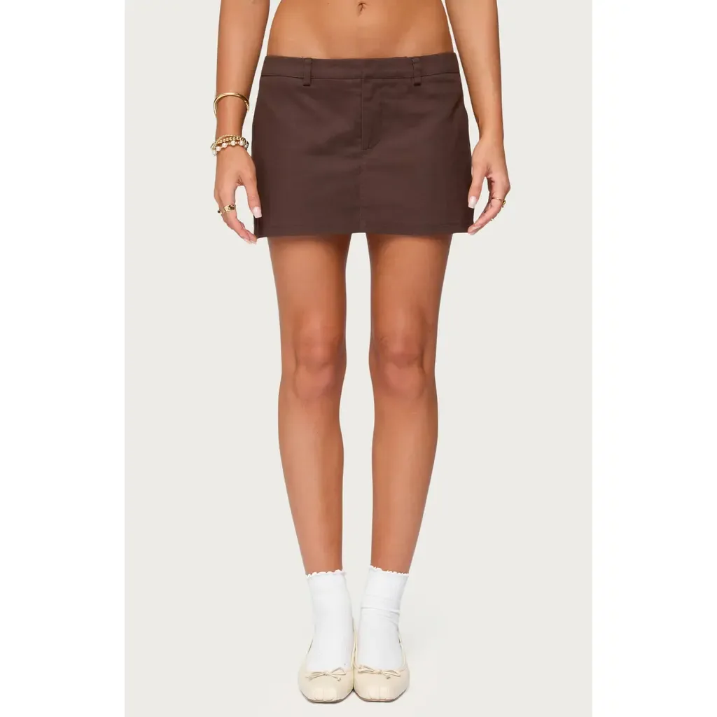 Kennie Low Rise Miniskort by EDIKTED