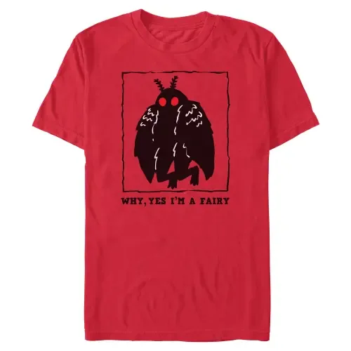 Mothman Fairy Art Short Sleeve Graphic T-Shirt by Lost Gods
