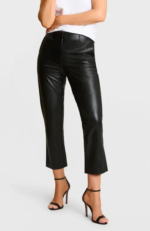 Tapered Faux Leather Crop Pants by Commando