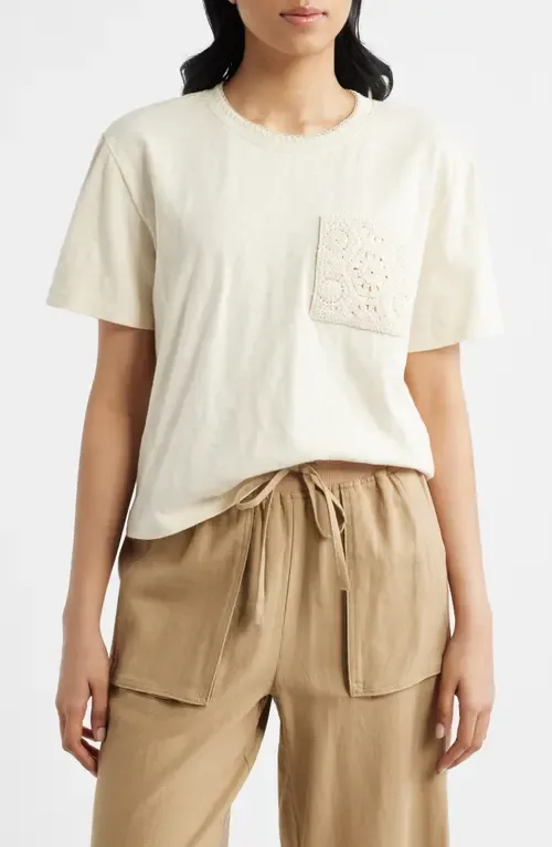 Crochet Pocket T-Shirt by CITY BLUES