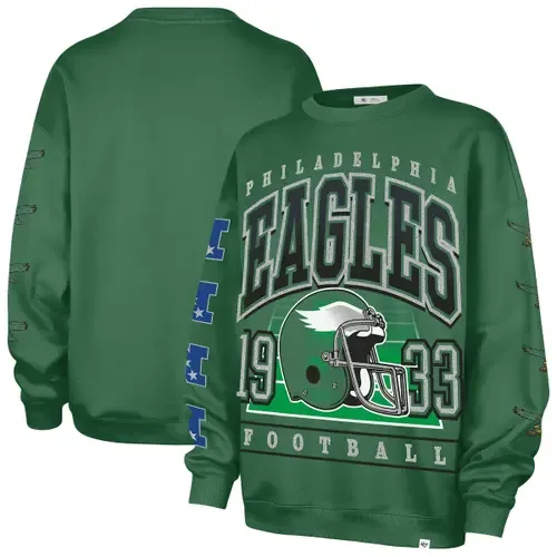 '47 Philadelphia Eagles Go Big Oversized Pullover Sweatshirt by '47