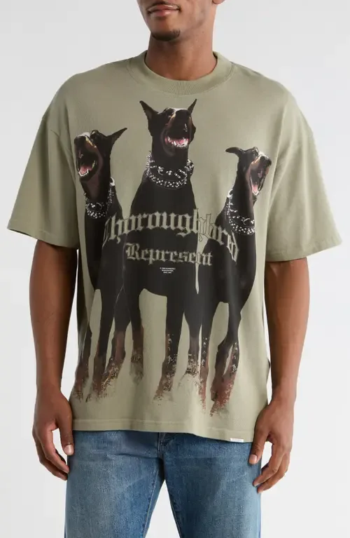 Thoroughbred Oversize Cotton Graphic T-Shirt by Represent