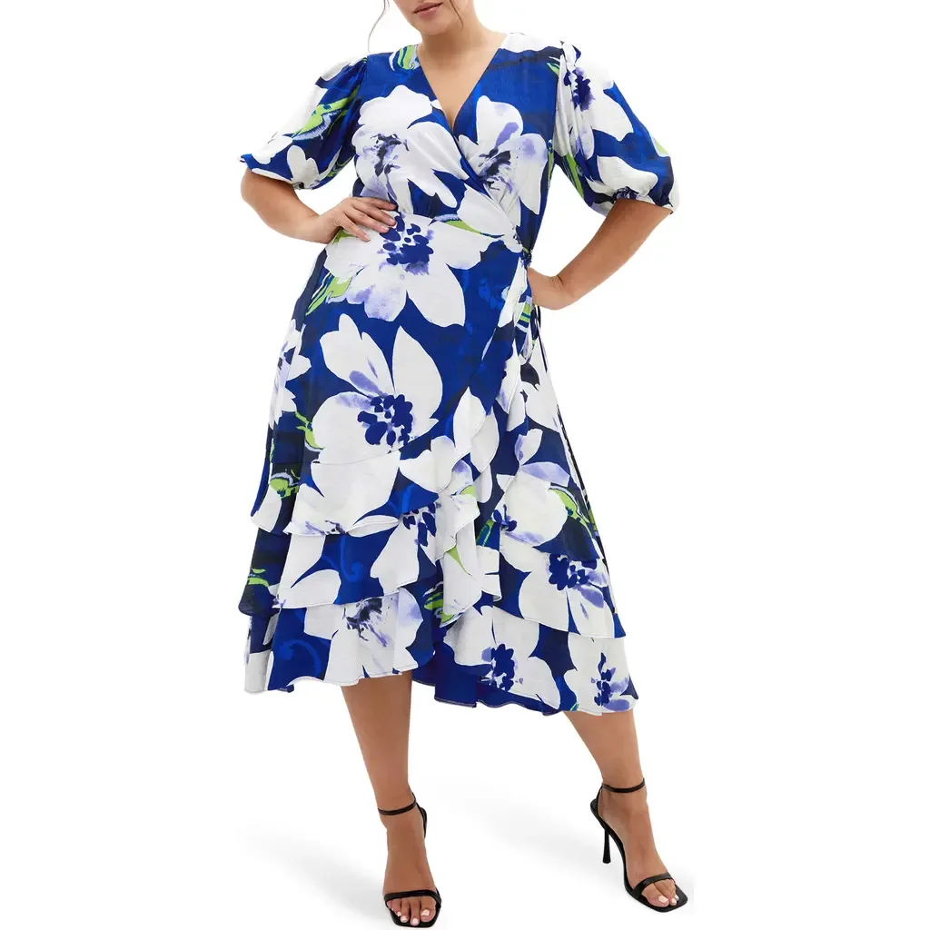 Bri Floral Midi Dress by City Chic