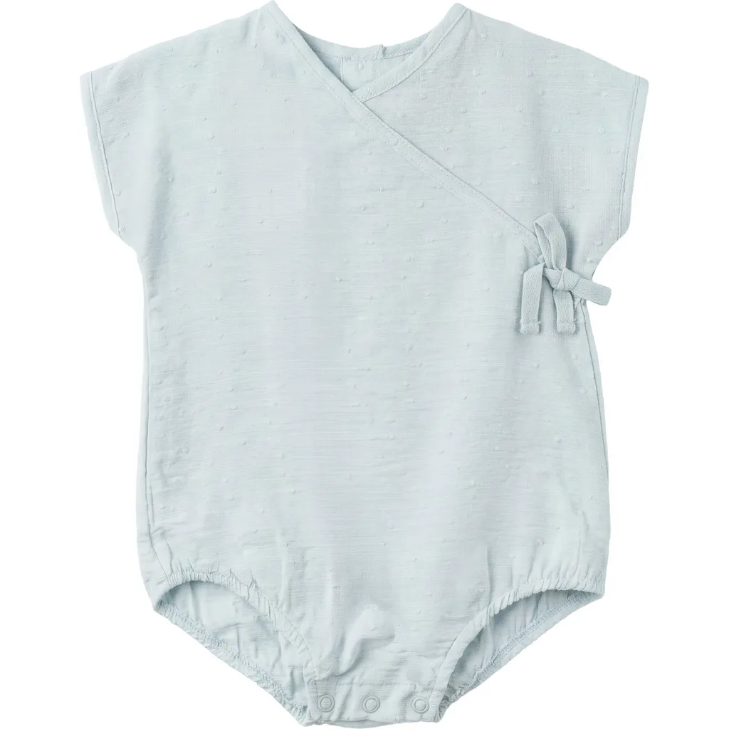Textured V-Neck Tie-Side Romper by Hopscotch