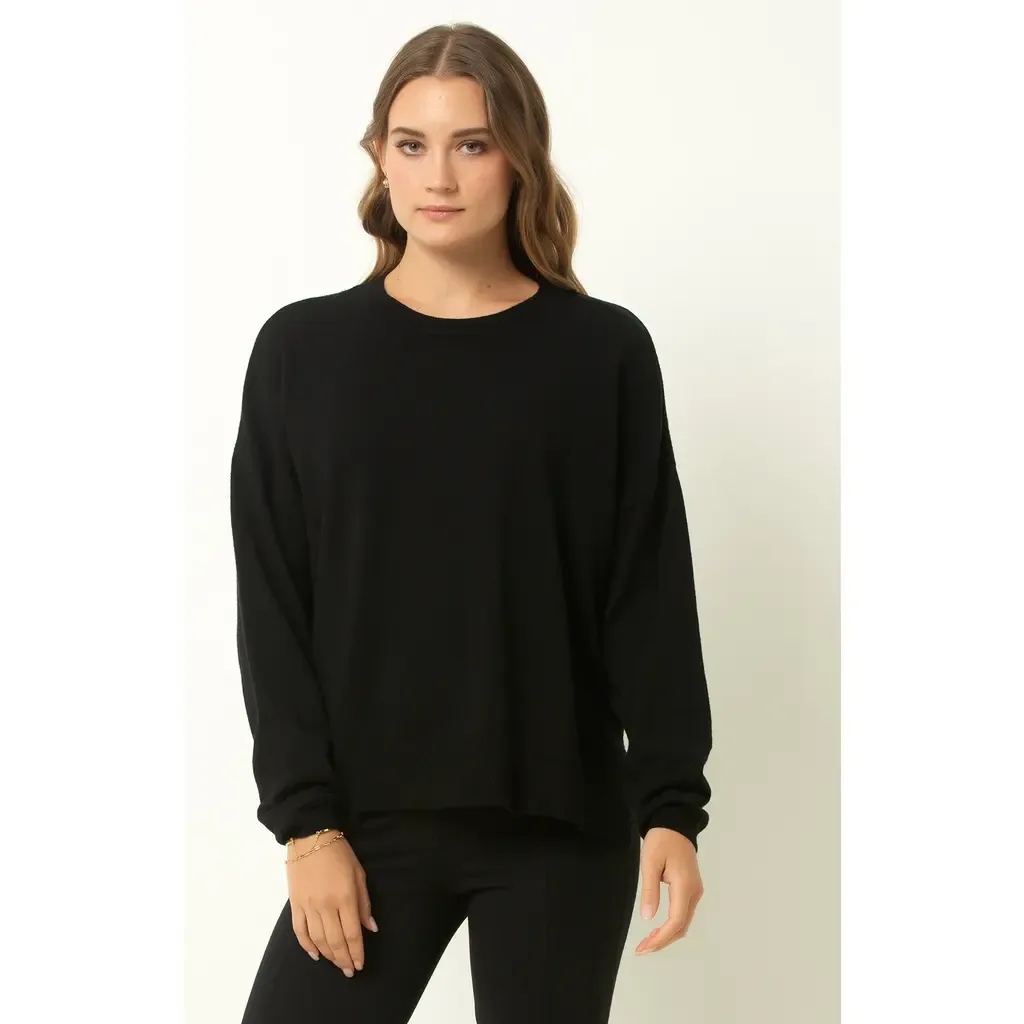 Relaxed Crew Neck Sweater by Single Stitch